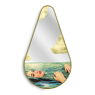 Mirror Gold Frame Pear Sea Girl SELETTI