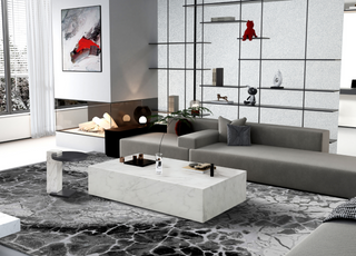 Cube Rectangular Coffee Table Whiteline