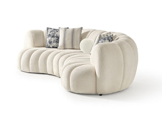 Rhodes Curved Sofa Whiteline