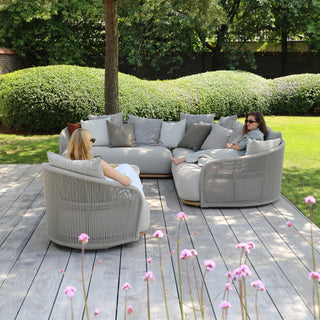 Wave Swivel Armchair Loose pillows Whiteline