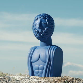 Terracotta Bust Man Blue SELETTI