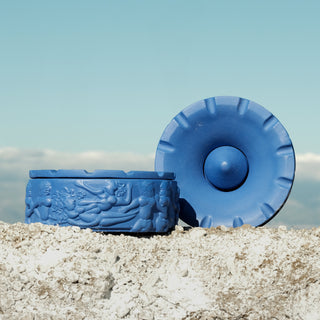 Terracotta Ashtray Dialogues Blue SELETTI