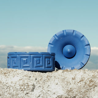 Terracotta Ashtray Greche Blue SELETTI