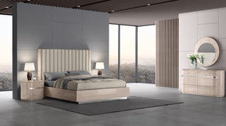 Waves Queen Bed Whiteline