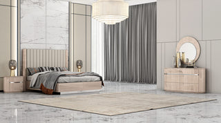 Waves Queen Bed Whiteline