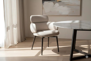 Como Swivel Dining Armchair Whiteline