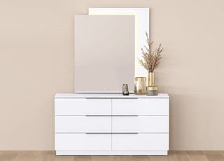 Damien Double Dresser Whiteline