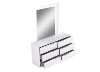Damien Double Dresser Whiteline
