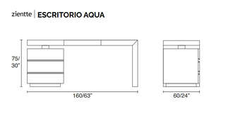 AQUA Desk by Zientte - DEKOR
