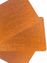 CEDRO TERRAPIN TEXTURE LEATHER Placemat Set of 4 by Mubb MUBB