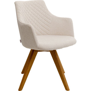 Swivel Chair with Armrest Coco Wood Cat 1 Ind. KARE MIAMI