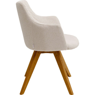 Swivel Chair with Armrest Coco Wood Cat 1 Ind. KARE MIAMI