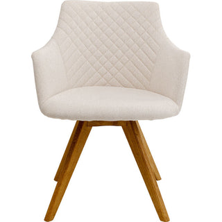 Swivel Chair with Armrest Coco Wood Cat 1 Ind. KARE MIAMI