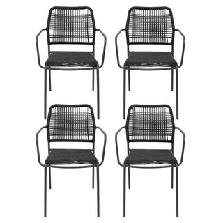 Chair Madagascar Black 4/Set KARE MIAMI