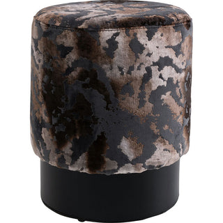 Stool Cherry Astoria Grey Black Ø36cm Limited - DEKOR