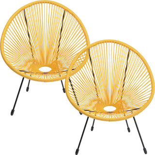 Armchair Acapulco Yellow 2/Set KARE MIAMI