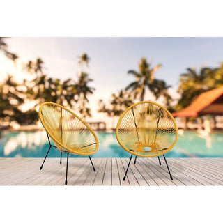 Armchair Acapulco Yellow 2/Set KARE MIAMI