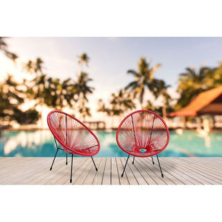 Armchair Acapulco Cherry 2/Set KARE MIAMI