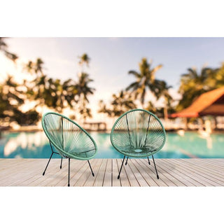 Armchair Acapulco Green 2/Set KARE MIAMI