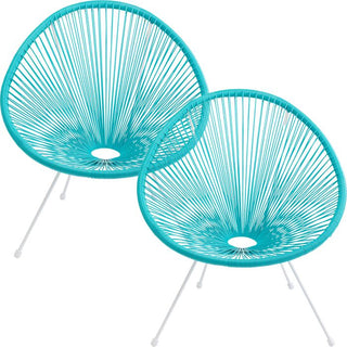 Armchair Acapulco Turquoise 2/Set KARE MIAMI