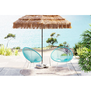 Armchair Acapulco Turquoise 2/Set KARE MIAMI