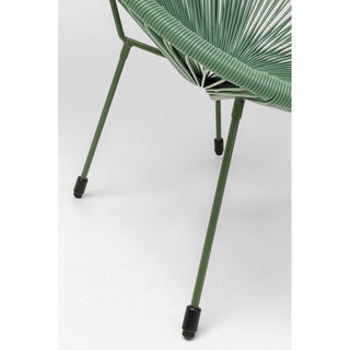 Armchair Acapulco Mono Green 2/Set KARE MIAMI