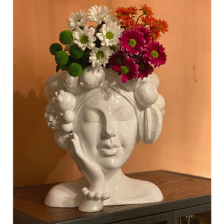 Deco Vase Fruity White 29cm - DEKOR