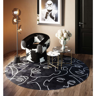 Carpet Art Faces Ø250cm - DEKOR