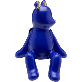 Deco Figurine Sitting Squirrel Blue 20cm - DEKOR