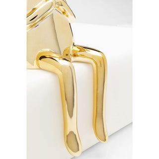 Deco Figurine Sitting Rabbit Heart Gold 29cm - DEKOR