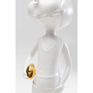 Deco Figurine Ball Girl White 41cm - DEKOR