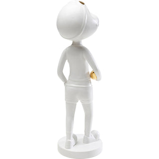 Deco Figurine Ball Girl White 41cm - DEKOR