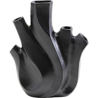 Vase Flame Black 25cm - DEKOR