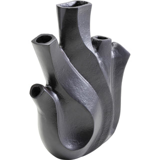 Vase Flame Black 25cm - DEKOR