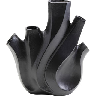 Vase Flame Black 29cm - DEKOR