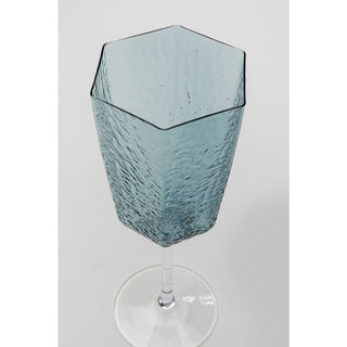 Red Wine Glass Cascata Blue - DEKOR