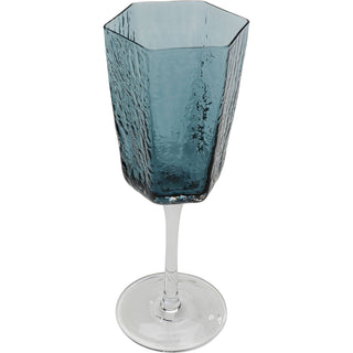 White Wine Glass Cascata Blue - DEKOR