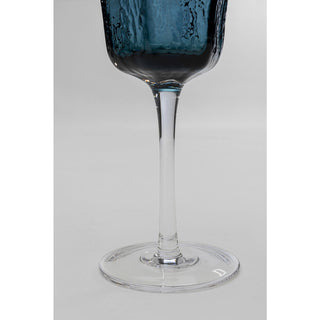 White Wine Glass Cascata Blue - DEKOR