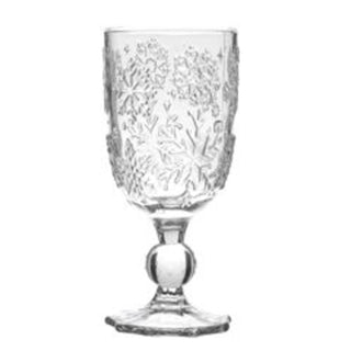 Wine Glass Ice Flowers Clear - DEKOR