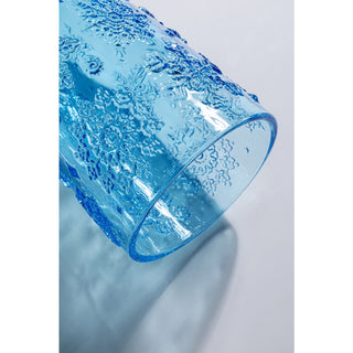 Water Glass Ice Flowers Blue - DEKOR