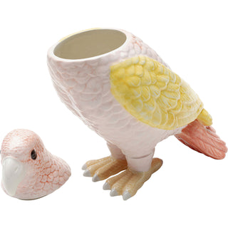 Deco Jar Exotic Bird Giallo 23cm - DEKOR