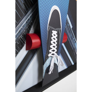 Framed Picture Skyline Skater 149x149cm - DEKOR