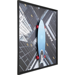 Framed Picture Skyline Skater 149x149cm - DEKOR