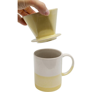 Mug + Coffee Filter Pick Up Yellow (2/part) - DEKOR