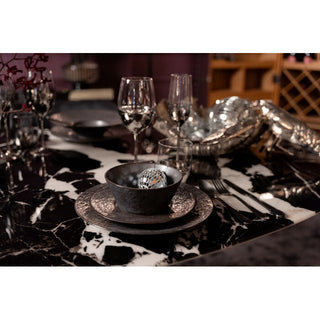 Plate Cosmos Black Ø27cm KARE MIAMI