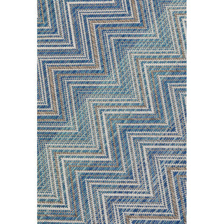 Outdoor Carpet Zigzag Blue 230x330cm KARE MIAMI