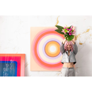 Canvas Picture Tendency Circle Pink 120x120cm - DEKOR