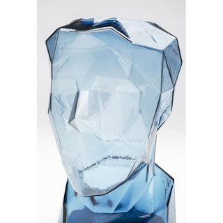 Vase Prisma Face Blue 30cm - DEKOR