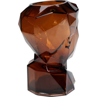 Vase Prisma Face Brown 30cm - DEKOR