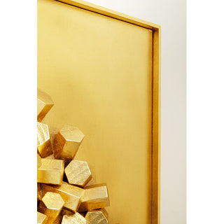 Wall Object Mikado Gold 120x120cm KARE MIAMI